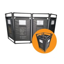 4-Panel Tall Foldable Plastic Barricade