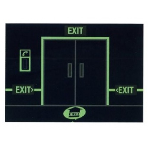 BradyGlo™ Directional Exit Sign