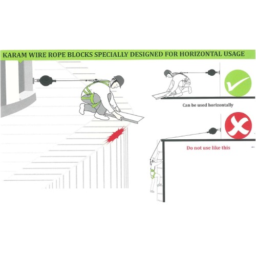 Karam PCGS10(SE) Sharp Edge Tested Retractable Blocks In Polymer Casing with Galvanized Steel Wire Rope