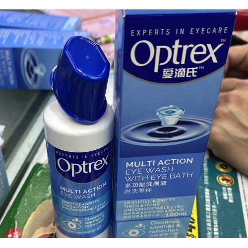 Optrex Multi Action Eye Wash with Eye Bath Optrex Multi Action Eye Wash with Eye Bath