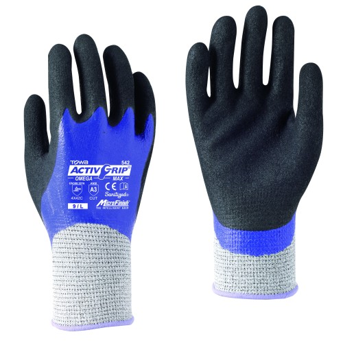 Towa ActivGrip® Omega Max 542 Nitrile Gloves 