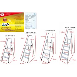 Aluminium Step Ladder with Handrail