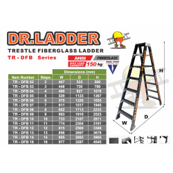 Dr. Ladder TR-DFB Fiberglass Trestle Ladder Series