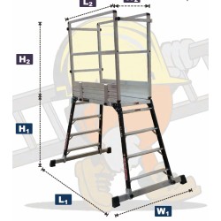 Dr. Ladder SPL-NFB07 / SPL-NFB10 / SPL-NFB12 / SPL-NFB14 Fiberglass Step-up Platform