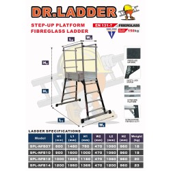 Dr. Ladder SPL-NFB07 / SPL-NFB10 / SPL-NFB12 / SPL-NFB14 Fiberglass Step-up Platform
