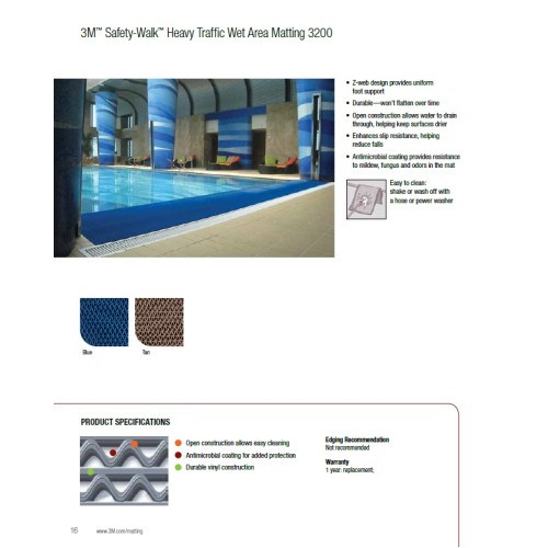 3M™ Safety-Walk™ 3200T Wet Area Matting 