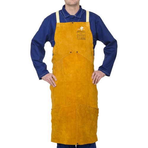 Weldas® Golden Brown™ 44-2136 Leather Bib Apron