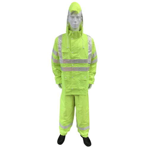 563 Rain Suit (Fluorescent Yellow) with Reflective Tape