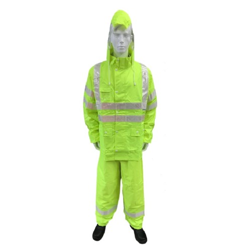 563 Rain Suit with Reflective Material (Fluorescent Yellow)