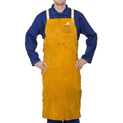 Weldas® Golden Brown™ 44-2136 Leather Bib Apron