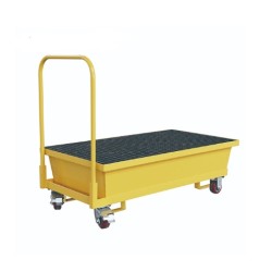 Sysbel® SPM222 Mobile Steel Spill Pallet (2 Drum) with Cart